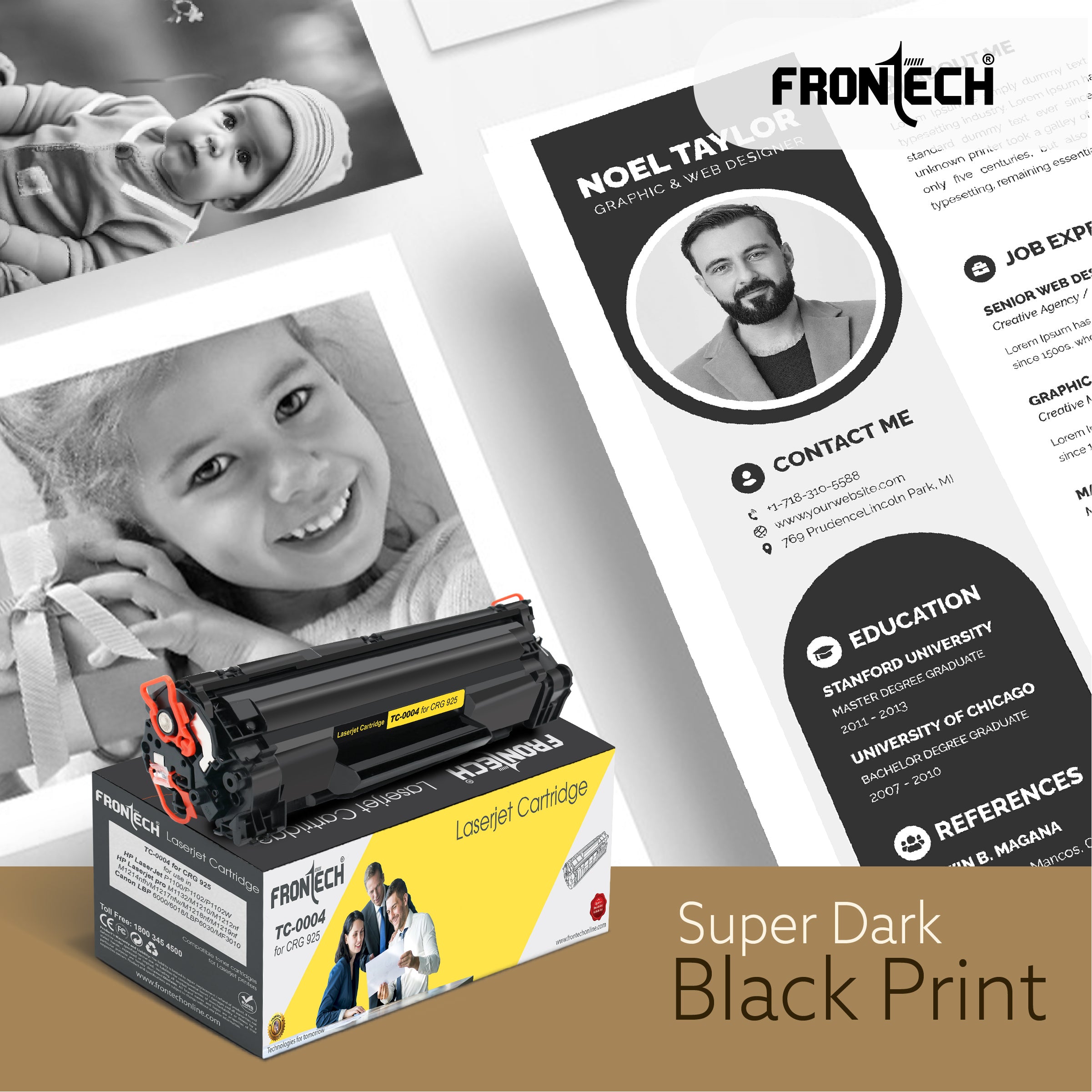 Frontech CRG-925 Toner Cartridge | Compatible with HP LaserJet P1100-MF3010 Series (TC-0004) Frontech CRG-925 Toner Cartridge | Compatible with HP LaserJet P1100-MF3010 Series (TC-0004)